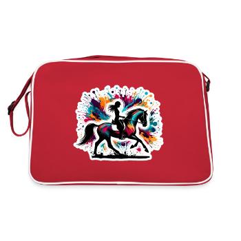 Fille Quarter Horse - Sac Retro - rouge/blanc - Dos