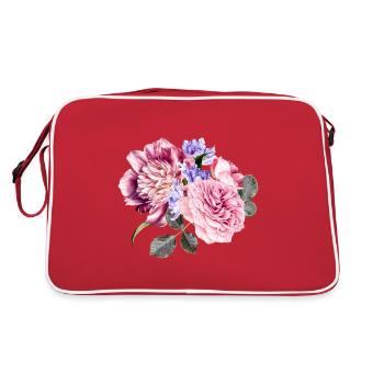 Bunch of flowers - Retro Bag - red/white - Back