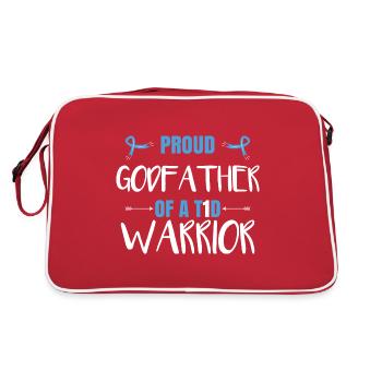 Proud Godfather Of A T1D Warrior - Retro Bag - red/white - Back