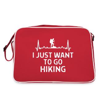 Klettern Kletterer Hiking Sprüche Geschenk - Retro Tasche - Rot/Weiß - Hinten