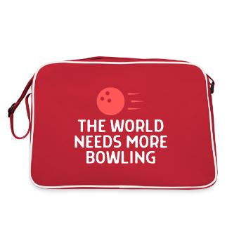 Bowling Dictons Bowling Bowler Skittles Cadeau - Sac Retro - rouge/blanc - Dos