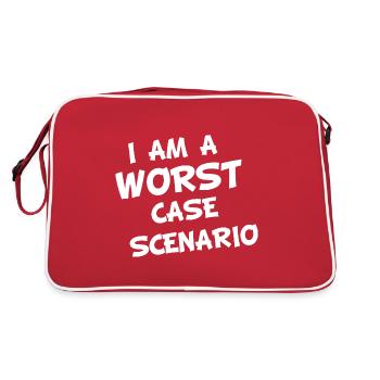 I am a worst case Scenario - Retro Bag - red/white - Back