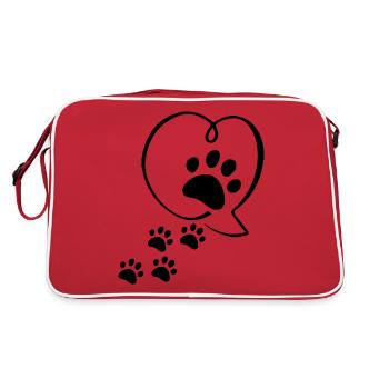 Chien chien - Sac Retro - rouge/blanc - Dos