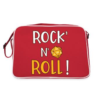 Rock' n' roll ! Humour jeu de rôle musique dés d20 - Sac Retro - rouge/blanc - Dos