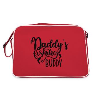 Papa pêche copain mignon enfants passe-temps - Sac Retro - rouge/blanc - Dos