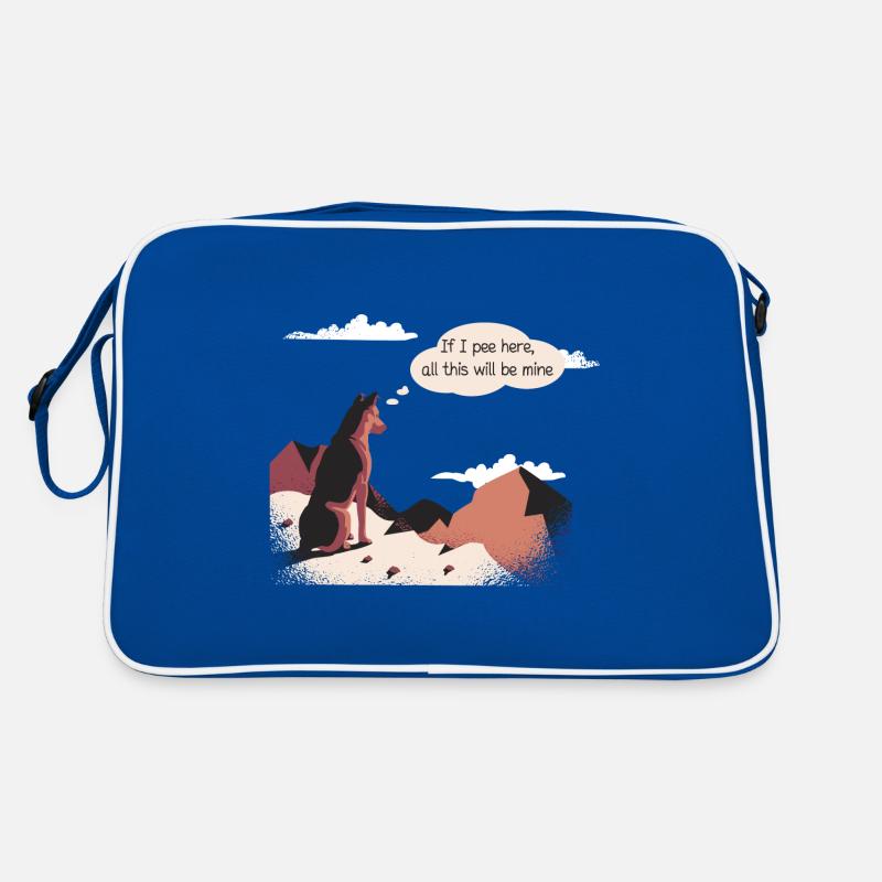 If i pee here, all this will be mine drôle de chien Sac Retro