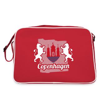 Wappen von Kopenhagen - Retro Tasche - Rot/Weiß - Hinten