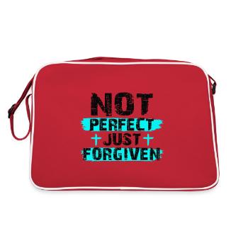 Not Perfect Just Foregiven Christian Gifts - Retro Bag - red/white - Back
