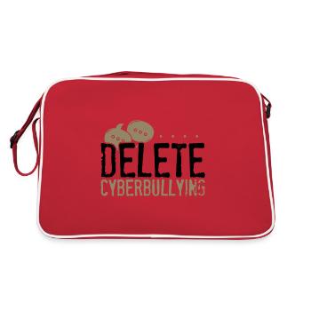Anti-Mobbing-Geschenke Löschen Sie Cybermobbing-Geschenke - Retro Tasche - Rot/Weiß - Hinten