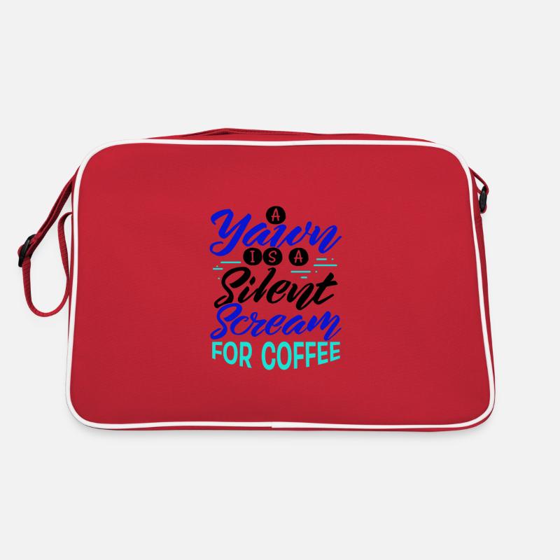 Coffee Drinker Gift Yawn est Scream for Coffee Sac Retro