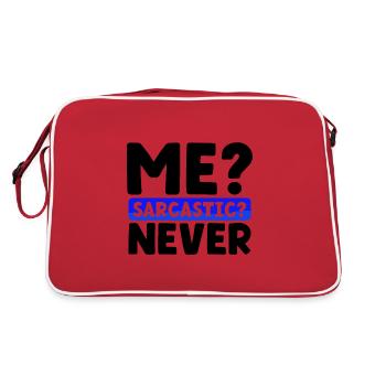 Sarcasm Gifts Me Sarcastic Never Funny Sarcastic - Retro Bag - red/white - Back