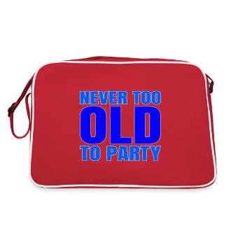 Drôle de cadeau vieillissant jamais trop vieux pour faire la fête Sarcasme - Sac Retro - rouge/blanc - Dos