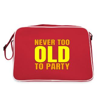 Drôle de cadeau vieillissant jamais trop vieux pour faire la fête Sarcasme - Sac Retro - rouge/blanc - Dos