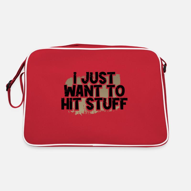 Boxen Humor wollen nur Zeug Boxer Geschenk treffen Retro Tasche