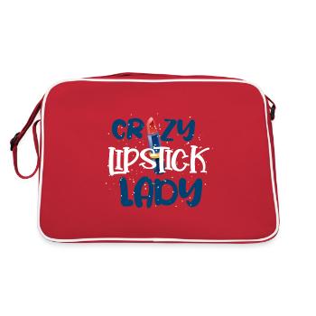 Girl Stuff Crazy Lipstick Lady Woman’s Gift - Sac Retro - rouge/blanc - Dos