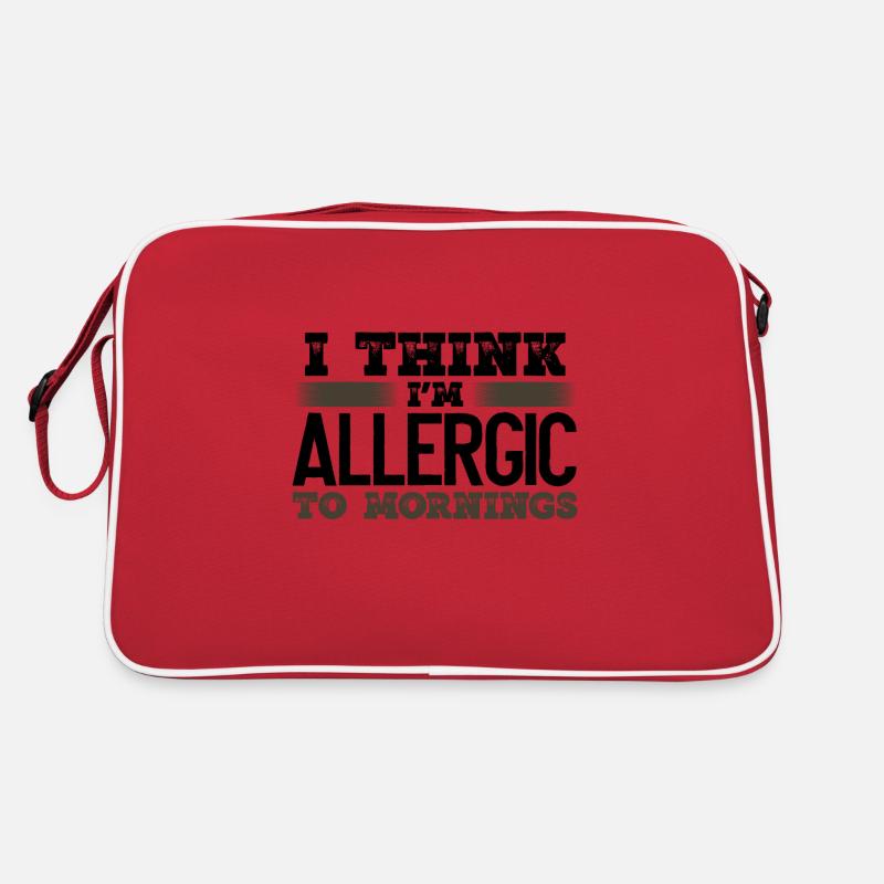 Sarkastisch allergisch gegen Morgensarkasmus Geschenkidee Retro Tasche