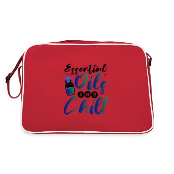 Huiles essentielles et huile essentielle de refroidissement - Sac Retro - rouge/blanc - Dos