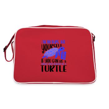 Mignon cadeau de tortue de mer Soyez toujours vous-même ou soyez un - Sac Retro - rouge/blanc - Dos