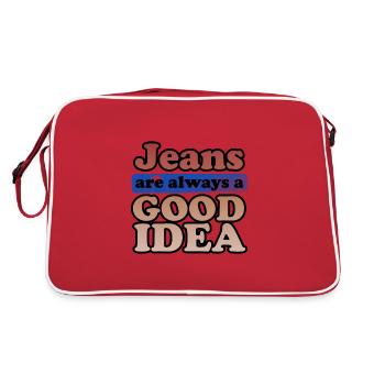 Les jeans sont toujours une bonne idée Denim Lover Cadeaux - Sac Retro - rouge/blanc - Dos