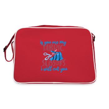 Näherinnengeschenk, wenn Sie meine Stoffschere benutzen - Retro Tasche - Rot/Weiß - Hinten