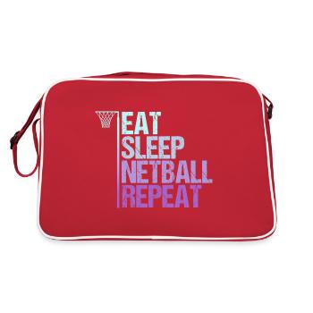 Netball drôle de joueur de netball - Sac Retro - rouge/blanc - Dos