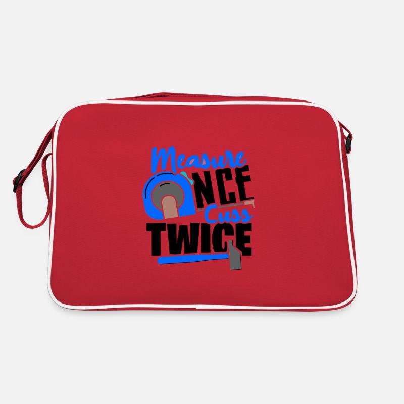 Mesure de cadeau de charpentier une fois Cuss deux fois Menuisier Sac Retro