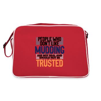 Mudder Gift Les gens qui n’aiment pas Mudding Pas - Sac Retro - rouge/blanc - Dos