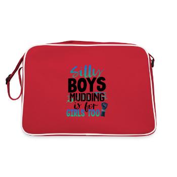 Girl Mudder Gift Silly Boys Mudding est pour les filles - Sac Retro - rouge/blanc - Dos