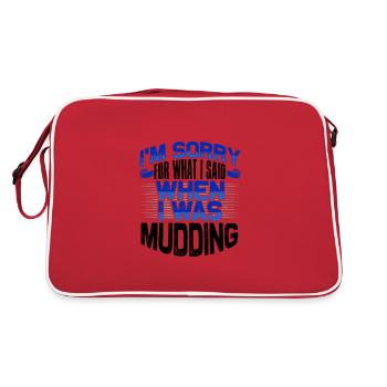 Cadeaux de boue Désolé pour ce que j’ai dit en Mudding - Sac Retro - rouge/blanc - Dos