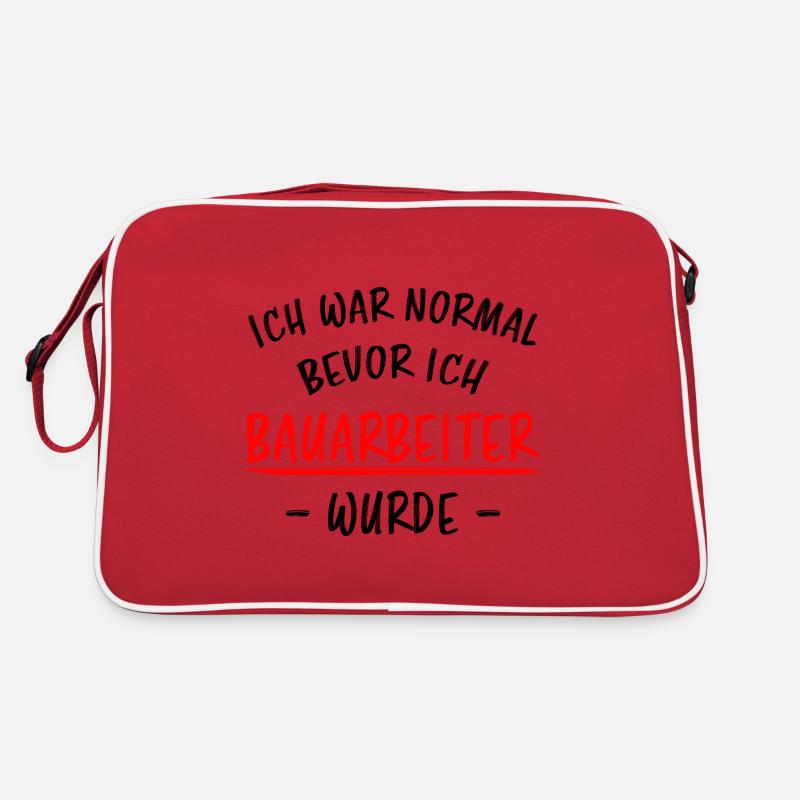 Bauarbeiter Lustiger Spruch Baustelle Job Geschenk Retro Tasche
