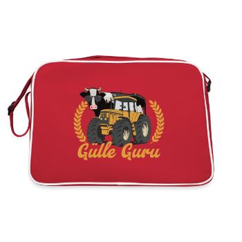 Manure Guru Cow Farmer - Retro Bag - red/white - Back