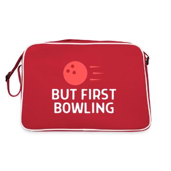 Bowling Dictons Bowling Bowler Skittles Cadeau - Sac Retro - rouge/blanc - Dos