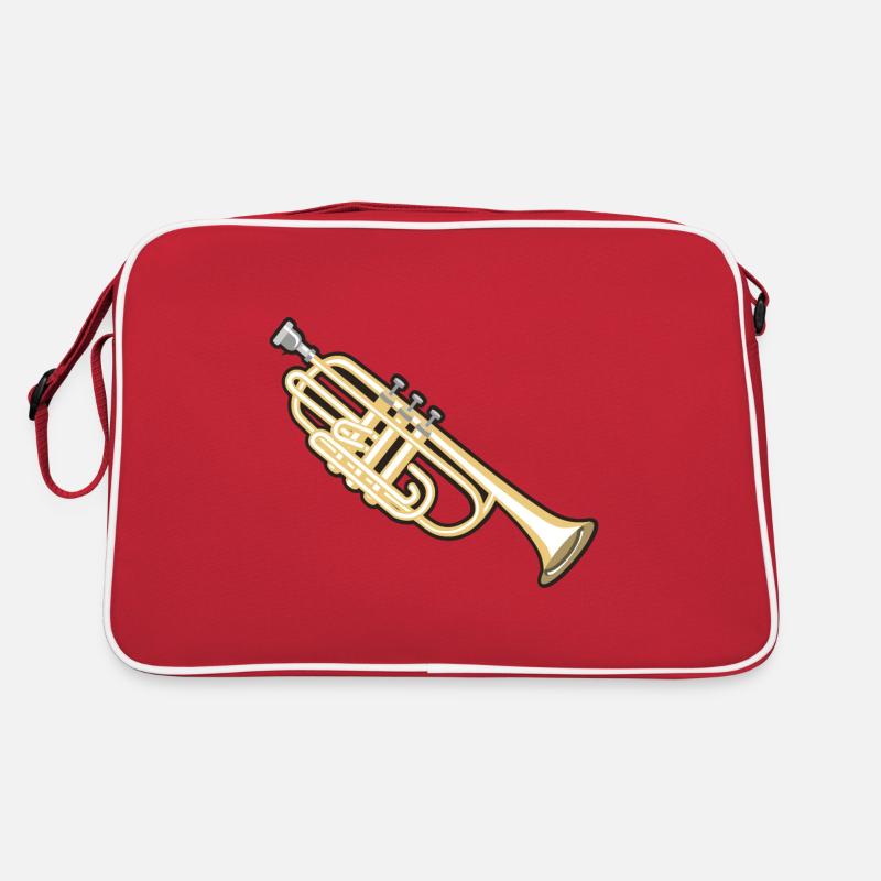 Trompete - Retro Tasche - Rot/Weiß