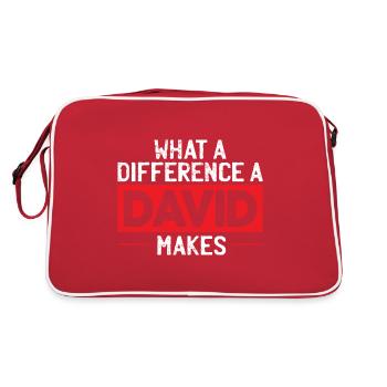 Quelle différence un David fait - Sac Retro - rouge/blanc - Dos