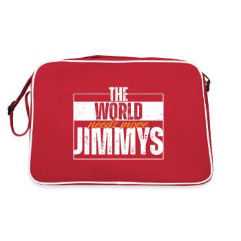 The World Needs More Jimmys - Retro Bag - red/white - Back