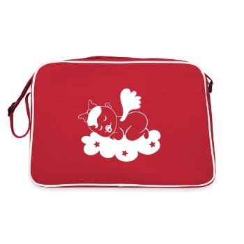 Bébé ● Petite fille avec des ailes ● cadeau - Sac Retro - rouge/blanc - Dos