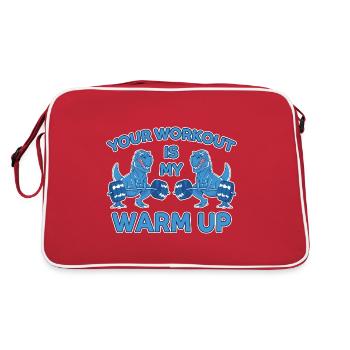 Entraînement Échauffement T-Rex Dinosaur Fitness Cadeau - Sac Retro - rouge/blanc - Dos