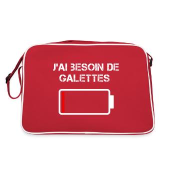 J'ai Besoin De Galettes - Sac Retro - rouge/blanc - Dos