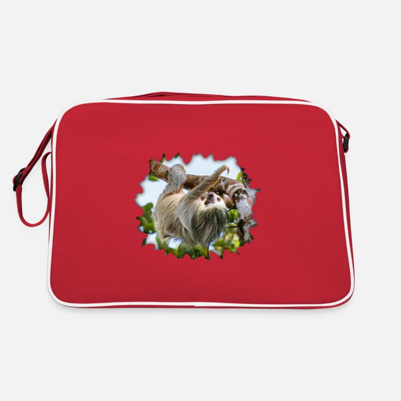 Two-toed Sloth Hanging in a Tree Retro Bag