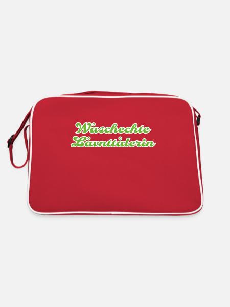Woschechte Lovntolarin - Retro Tasche - Rot/Weiß - Hinten