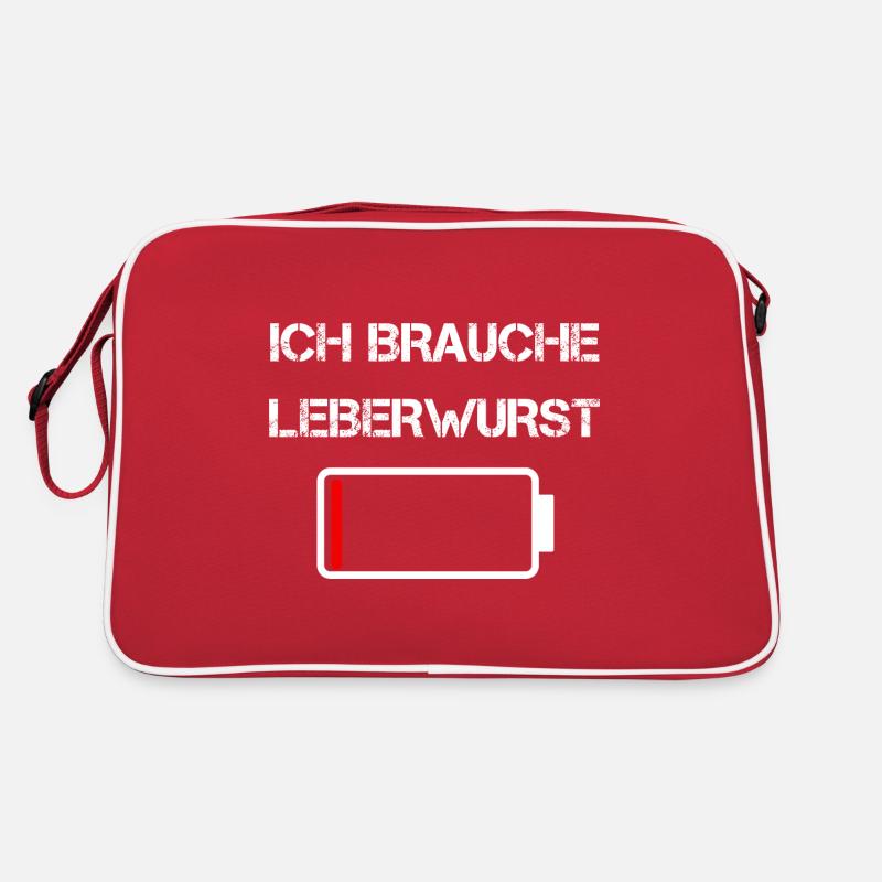 Sächsische Küche | Ich brauche Leberwurst Retro Tasche