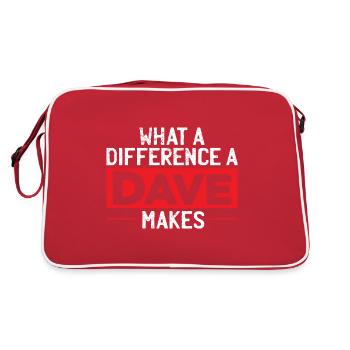 What A Difference A Dave Makes - Retro Bag - red/white - Back