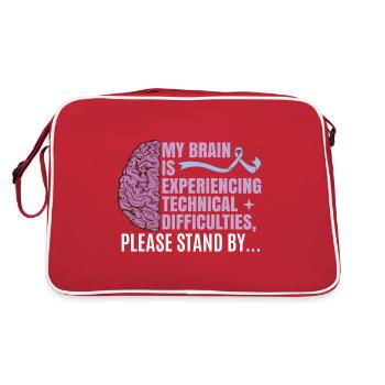 Citation sur l’épilepsie - Sac Retro - rouge/blanc - Dos