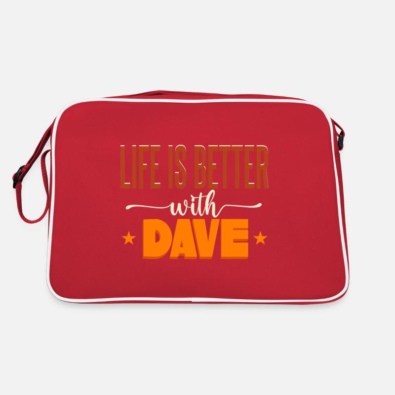 Das Leben ist besser mit Dave Retro Tasche