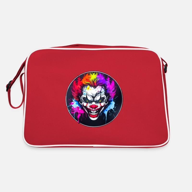 Bunter psycho Clown Retro Tasche