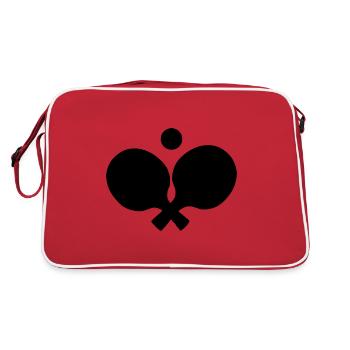 Table tennis table tennis racket table tennis ball - Retro Bag - red/white - Back