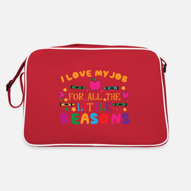 Niedliche Kindergärtnerin Schullehrerin Lehrerin Retro Tasche