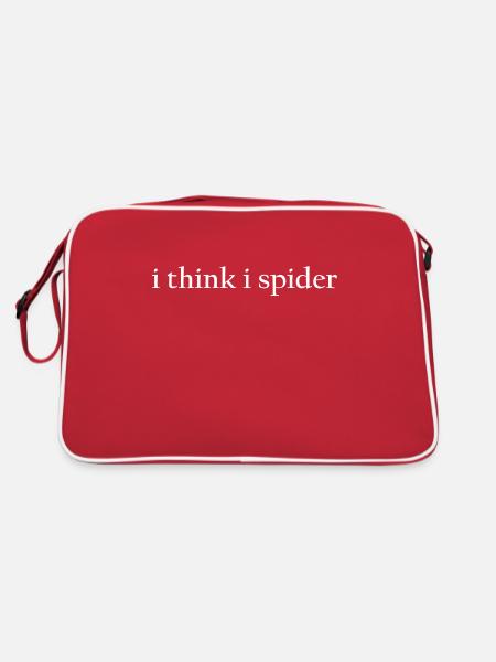 i think i spider - Retro Tasche - Rot/Weiß - Hinten