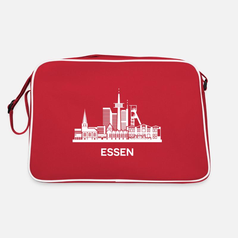 Essen, weiß Retro Tasche