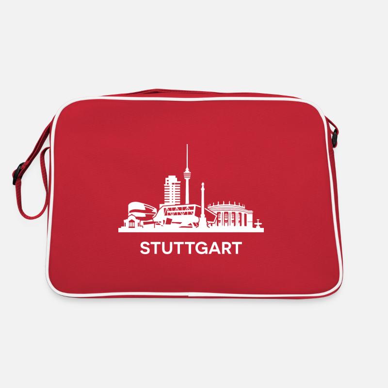 Stuttgart, weiß Retro Tasche